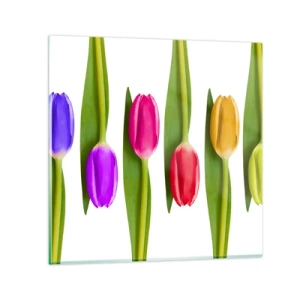 Obraz na skle - Duhová kompozice - 40x40 cm