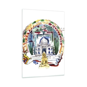 Obraz na skle - Indická rovnováha světa - 80x120 cm