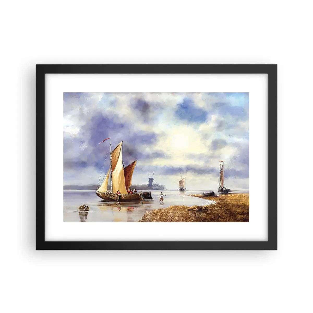 Plakát v černém rámu - Návrat námořníků - 40x30 cm
