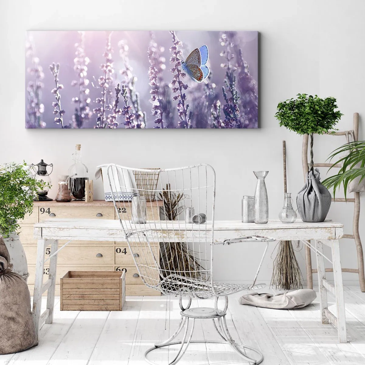 Obraz na plátně - Polibek motýla - 160x50 cm