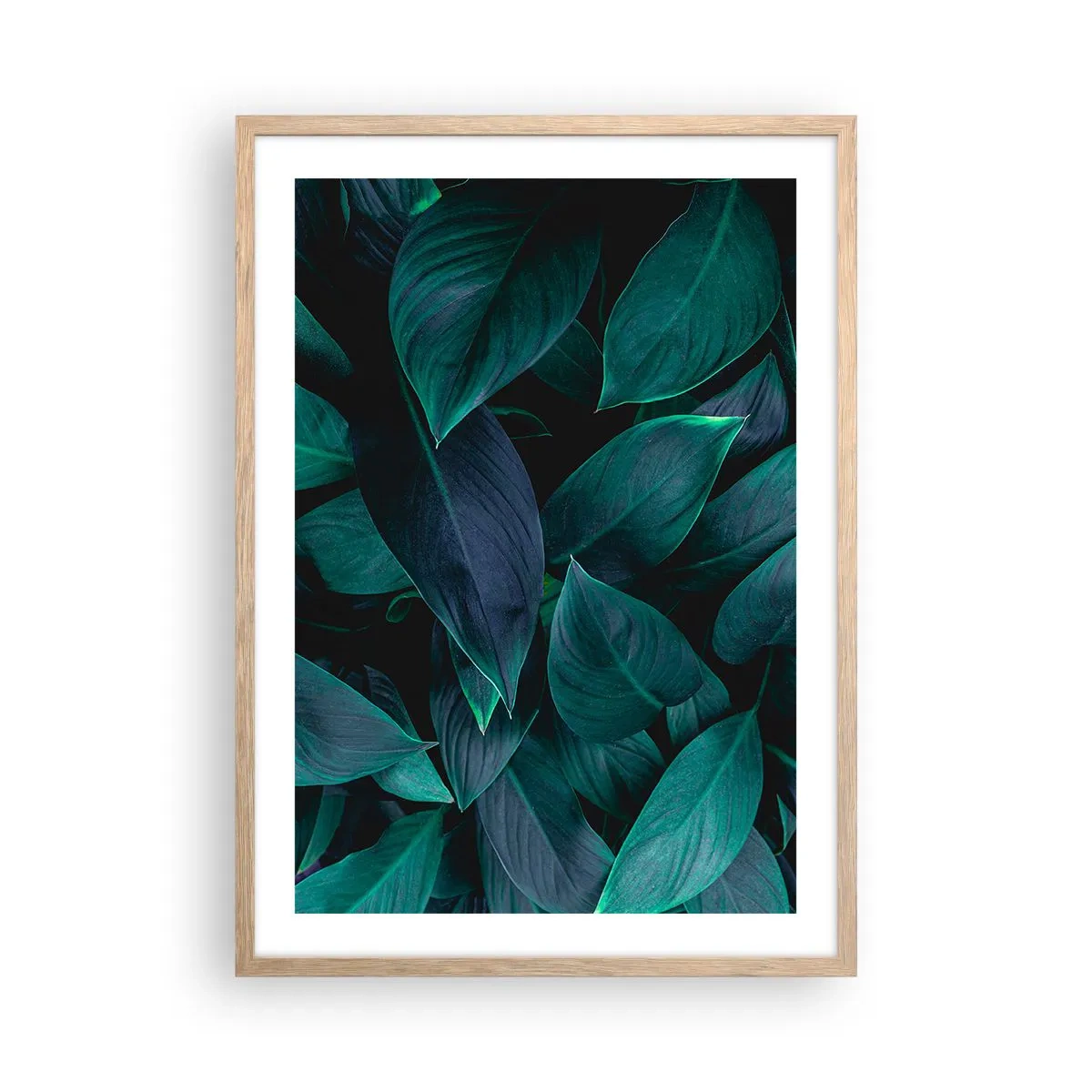 Plakát v rámu světlý dub - Zeleň sama o sobě - 50x70 cm