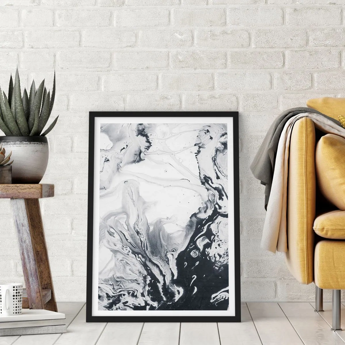 Plakát v černém rámu - Zemské nitro - 61x91 cm