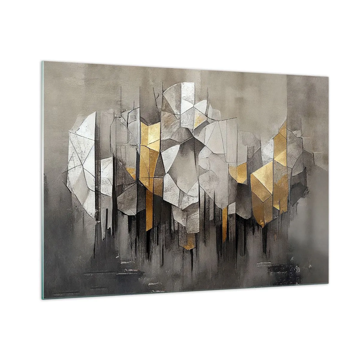 Obraz na skle - Kompozice z ledu a světla - 100x70 cm