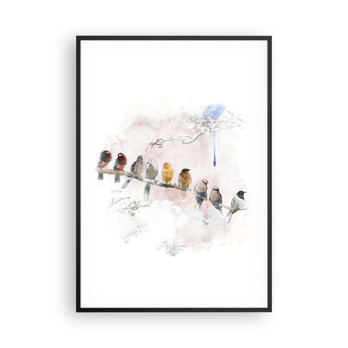 Plakát v černém rámu - Okřídlené setkání - 70x100 cm