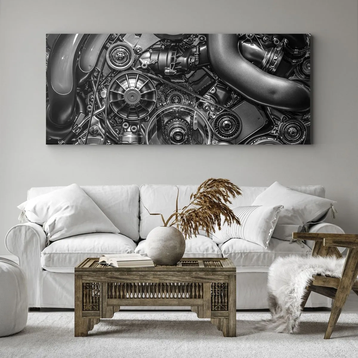 Obraz na plátně - Poezie mechaniky - 100x40 cm