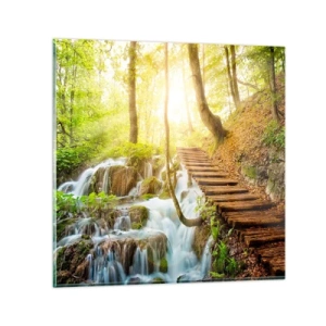 Obraz na skle - Vytoužený chlad - 40x40 cm