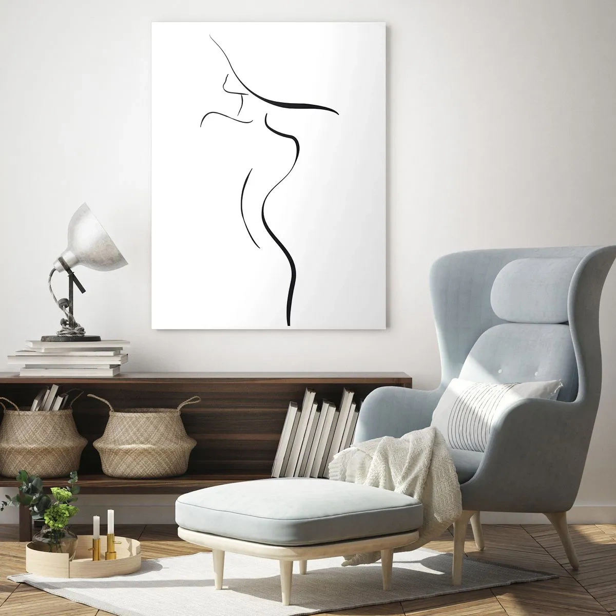 Obraz na skle - Nepolapitelná jako vlna - 50x70 cm