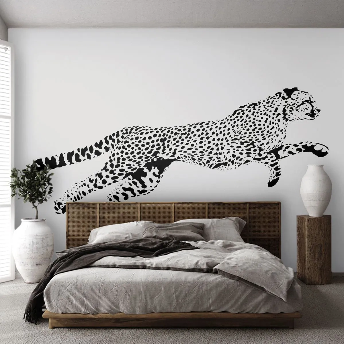 Fototapeta Samolepicí Deluxe Sticker - Nejrychlejší duch lesa - Zvířata, Gepard, Divoká kočka - 250x175 cm