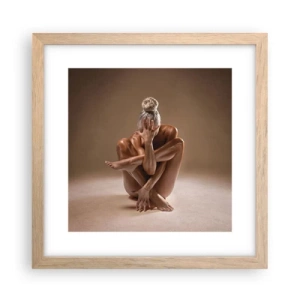 Plakát v rámu světlý dub - Jednota těla a ducha - 30x30 cm