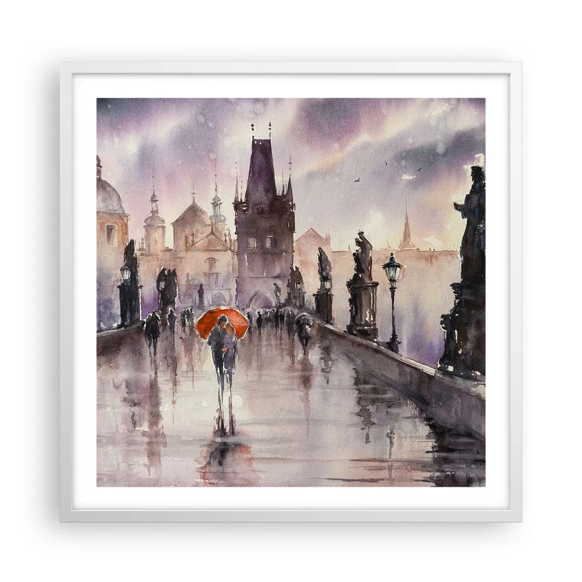 Plakát v bílém rámu - Lidé se nemění - 60x60 cm