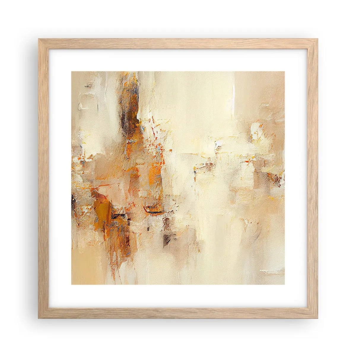 Plakát v rámu světlý dub - Duše jantaru - 40x40 cm