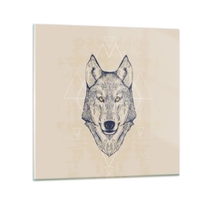 Obraz na skle - Alfa o pronikavém pohledu - 30x30 cm