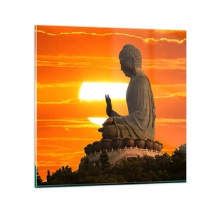 Obraz na skle - Bez strachu ze světa - 30x30 cm