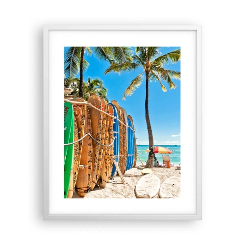 Plakát v bílém rámu - Slunečná zábava - 40x50 cm