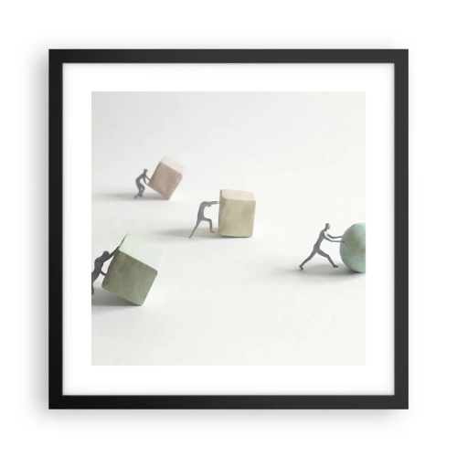 Plakát v černém rámu - Život samotný - 40x40 cm