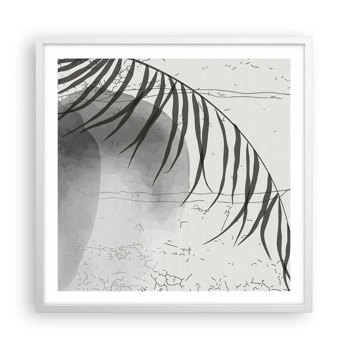 Plakát v bílém rámu - Subtilní exotika přírody - 60x60 cm