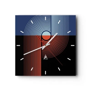 Nástěnné hodiny - V geometrickém objetí - 30x30 cm
