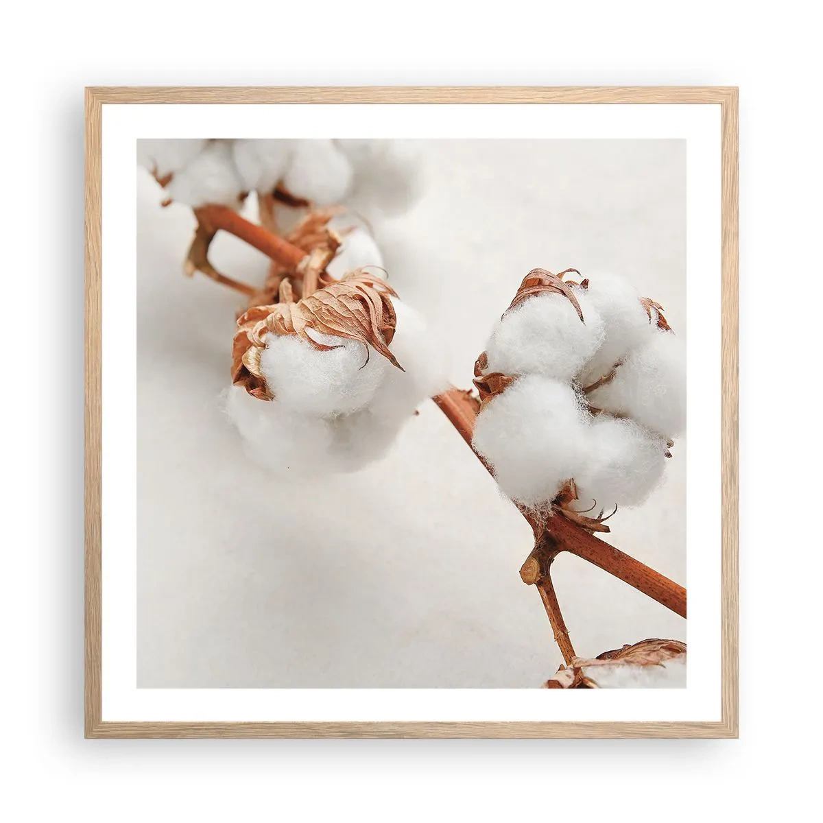 Plakát v rámu světlý dub - Jenom objímat - 60x60 cm