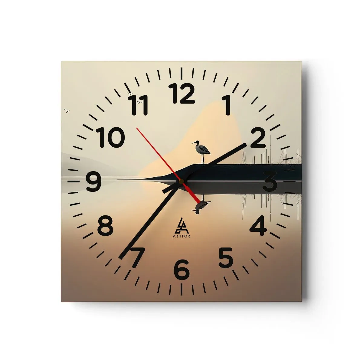 Nástěnné hodiny - Pán na jezeře - 40x40 cm