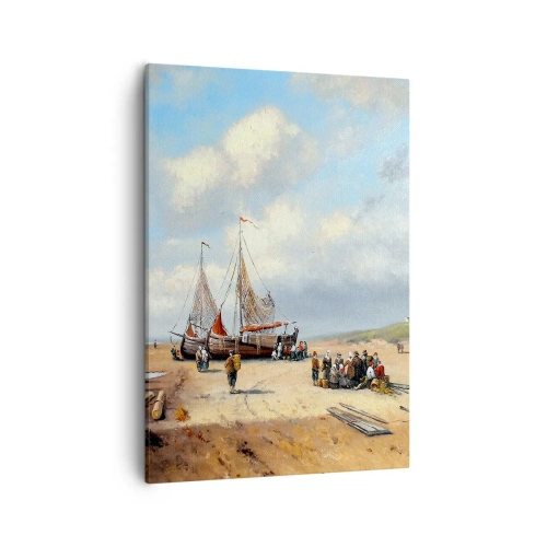 Obraz na plátně - Po úspěšném rybolovu - 50x70 cm