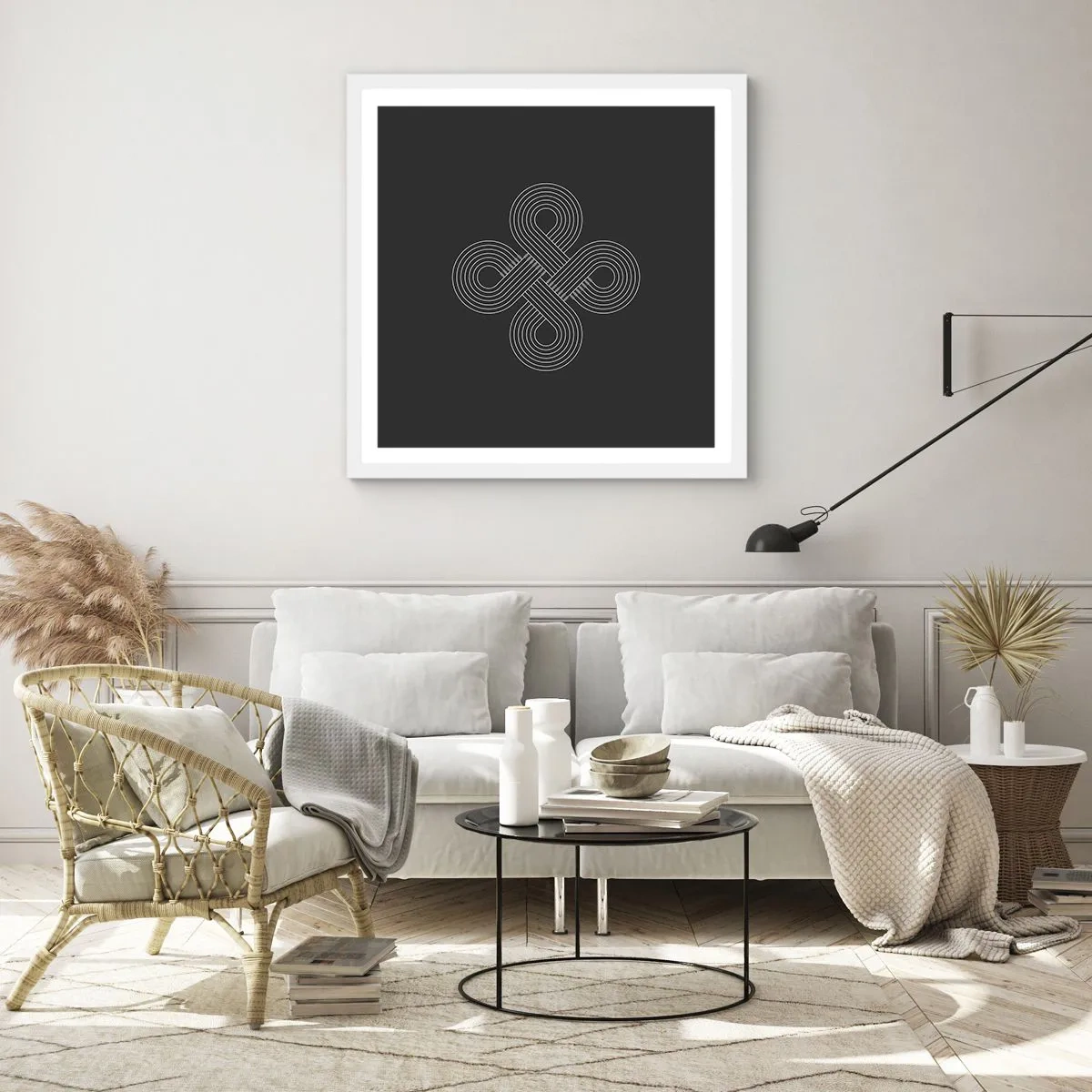 Plakát v bílém rámu - V keltském duchu - 40x40 cm