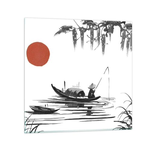 Obraz na skle - Asijské odpoledne - 50x50 cm
