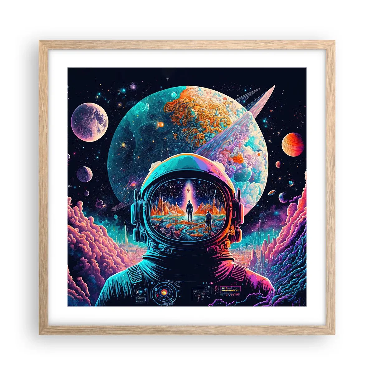 Plakát v rámu světlý dub - Filosofům se to ani nesnilo - 50x50 cm