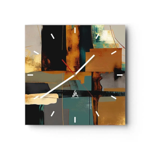 Nástěnné hodiny - Abstrakce – světlo a stín - 30x30 cm