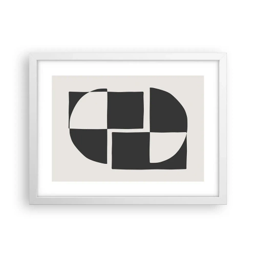 Plakát v bílém rámu - Antitéza – syntéza - 40x30 cm