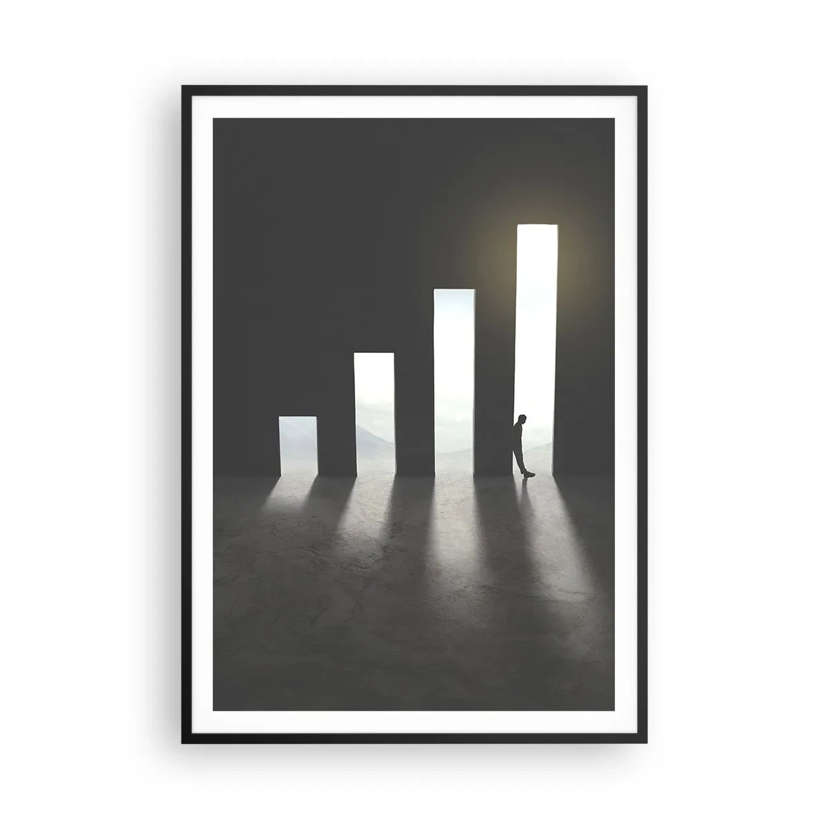 Plakát v černém rámu - Úspěch – imprese - 70x100 cm