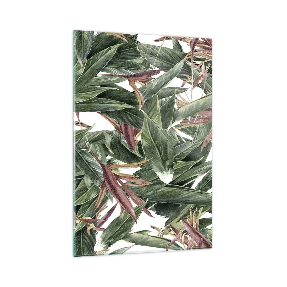 Obraz na skle - Smaragdově-liliové houští - 80x120 cm