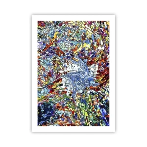 Plakát - Vitráž s kapkami - 50x70 cm