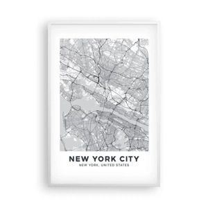 Plakát v bílém rámu - Anatomie metropole - 61x91 cm