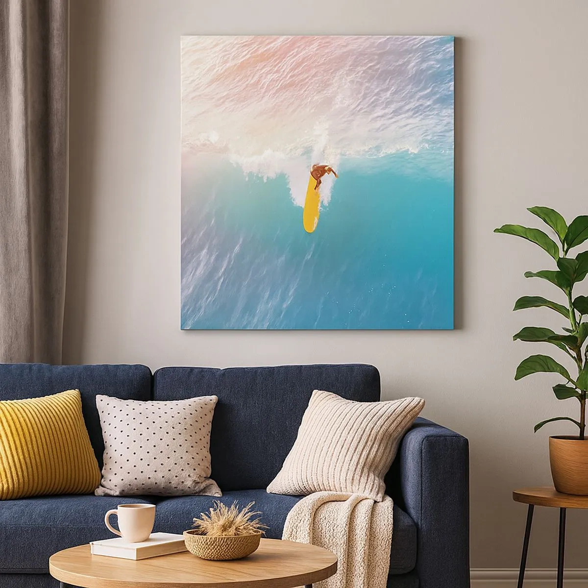 Obraz na plátně - Oceanický jezdec - 30x30 cm