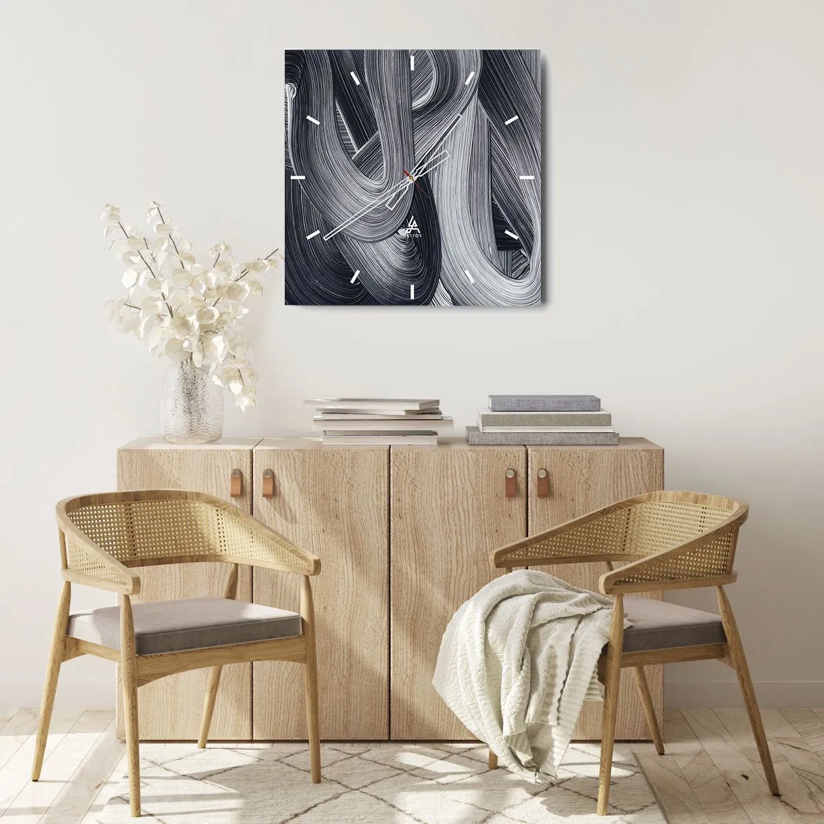 Nástěnné hodiny - Plynulost reality - 40x40 cm
