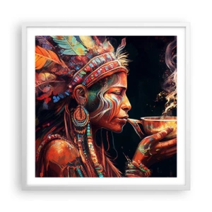 Plakát v bílém rámu - Magický rituál - 60x60 cm