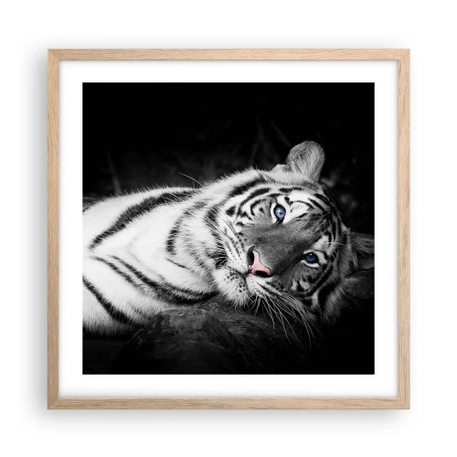 Plakát v rámu světlý dub - Divočina a klid - 50x50 cm