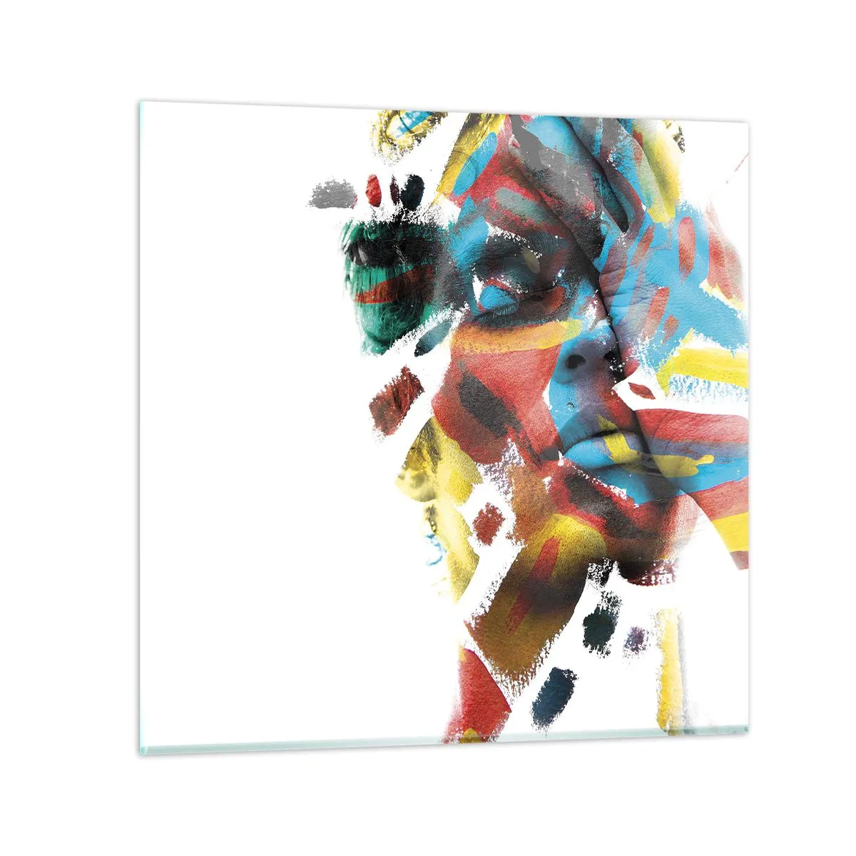 Obraz na skle - Pestrá osobnost - 70x70 cm