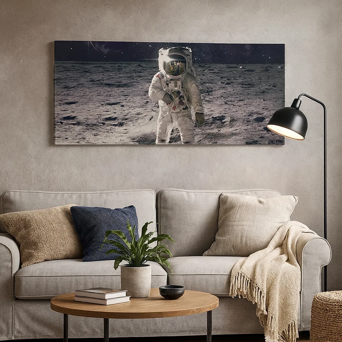 Obraz na plátně - Pozdrav z Měsíce - 30x30 cm