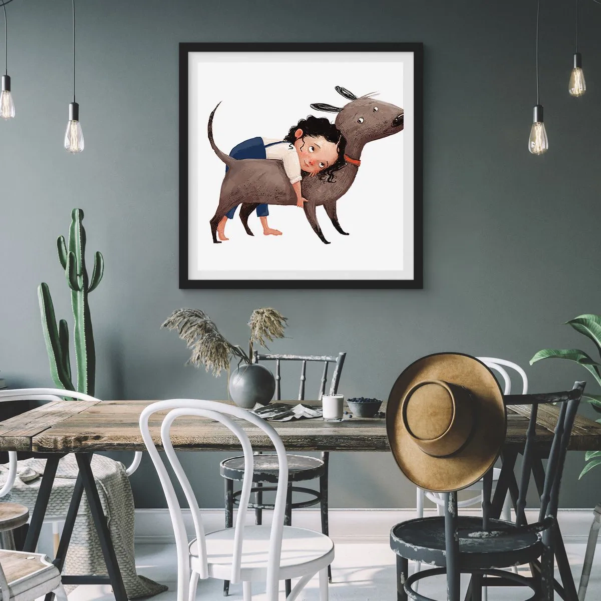 Plakát v černém rámu - Nejlepší přátelé - 60x60 cm