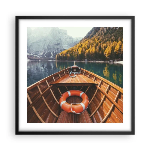Plakát v černém rámu - Horská túra - 50x50 cm