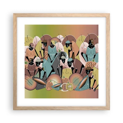 Plakát v rámu světlý dub - Blíží se velký svátek - 40x40 cm