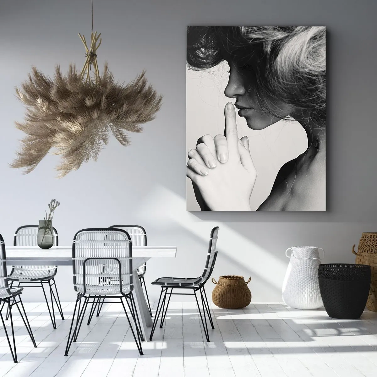 Obraz na plátně - Zahleděná do sebe - 45x80 cm