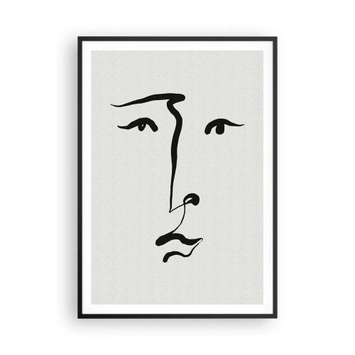 Plakát v černém rámu - Jednoduchý portrét - 70x100 cm