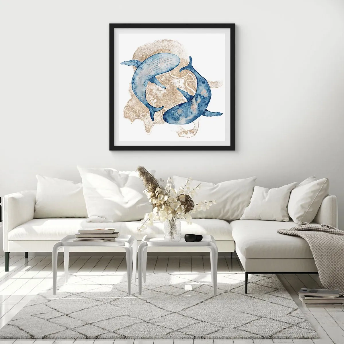 Plakát v černém rámu - Přátelství nebo láska? - 60x60 cm