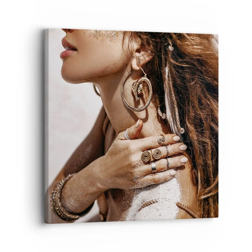 Obraz na plátně - Královna divoké pláže - 30x30 cm