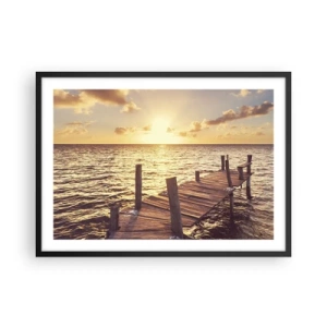 Plakát v černém rámu - Zlatá země laskavosti - 70x50 cm