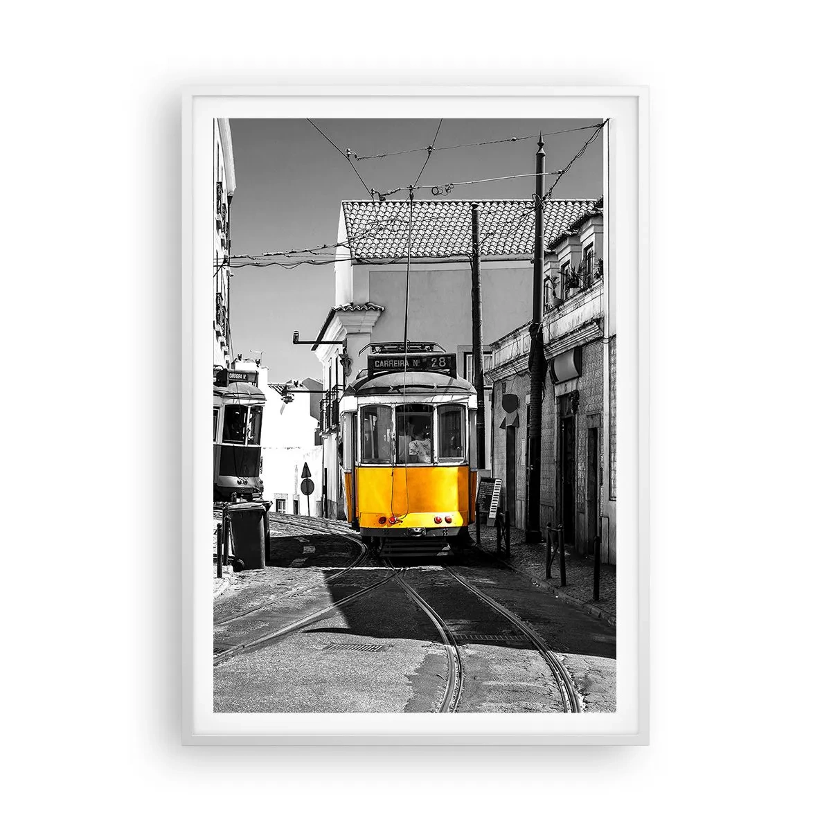 Plakát v bílém rámu - Duch Lisabonu - 70x100 cm