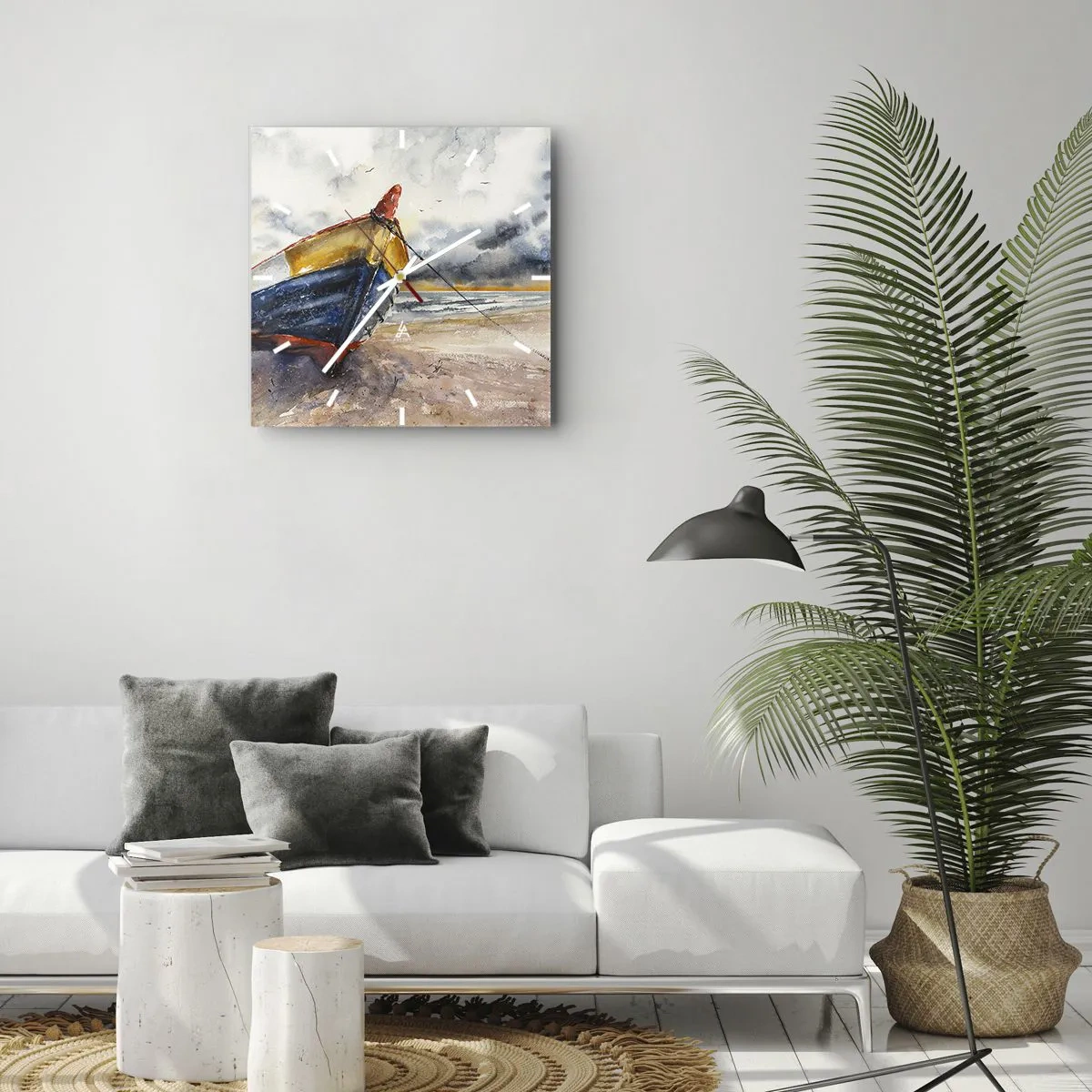 Nástěnné hodiny - Odpočinek na břehu - 30x30 cm