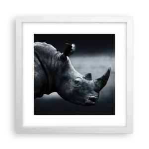 Plakát v bílém rámu - Pravý profil - 30x30 cm